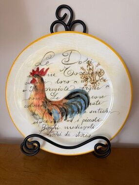Deruta Ceramiche Italian Poulet Rooster Dinner Plate